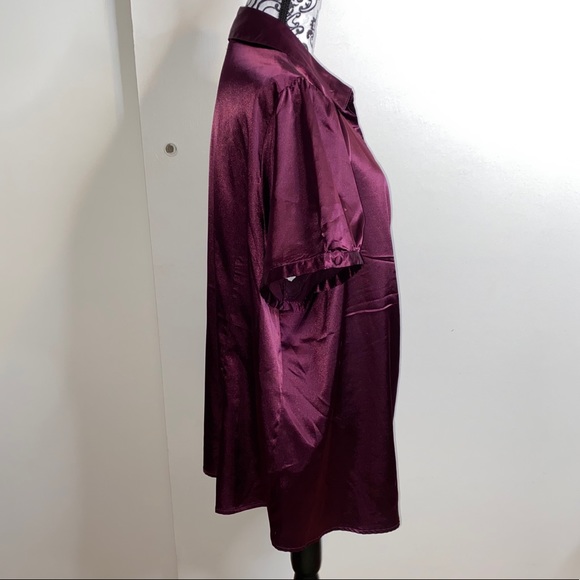 Apt. 9 Size 3X Purple Button Down Collared Blouse - Picture 11 of 12